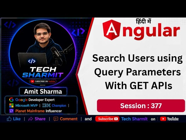 Search with user input and query param api | HttpClient API in Angular | Angular Tutorial (Ep-377)