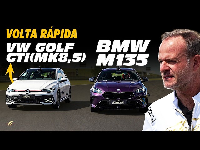 VOLKSWAGEN GOLF GTI AND BMW M135 ON A FAST LAP! Rubinho accelerates the pair of hot hatches at Ve...