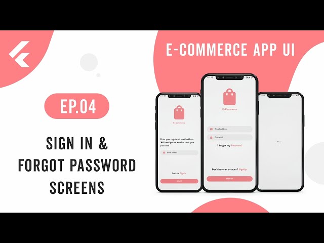 E-Commerce App UI | EP.04 SignIn, Forgot Password Screens | Speed Code