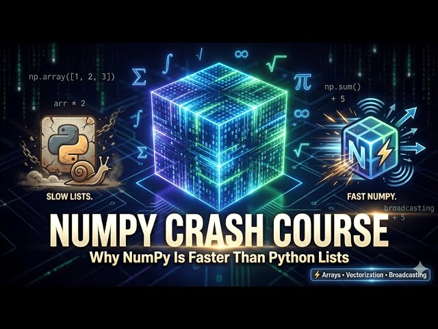 Why NumPy Is Faster Than Python Lists (Explained with Examples!) #pythontutorial #dataanalytics