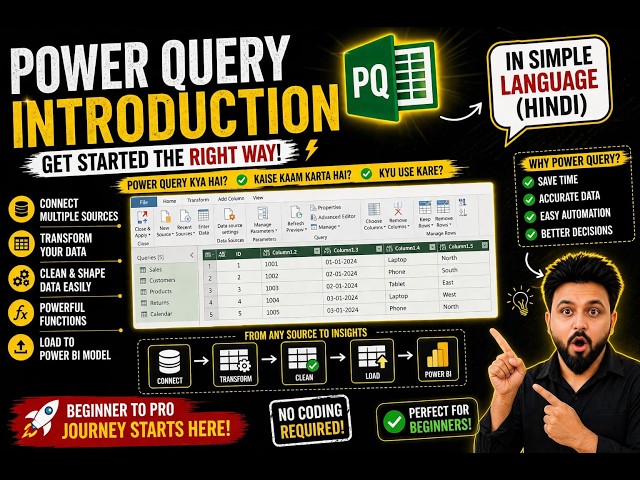 Power Query Introduction | Beginner Guide (Simple Hindi + Practical Demo 🔥)