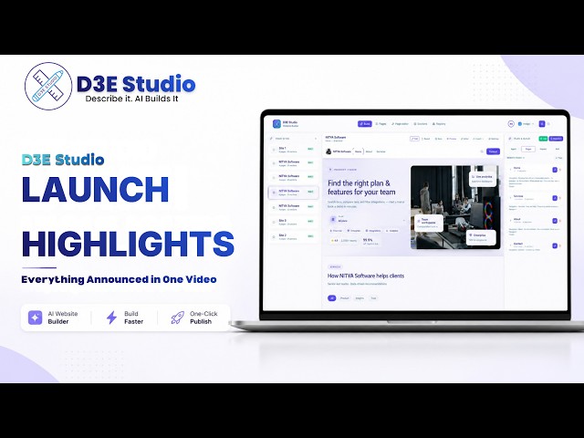 D3E Studio Launch Highlights 🚀 | Everything Announced in One Video