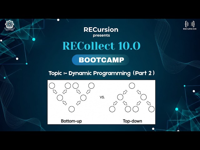 Bootcamp | Dynamic Programming 2 | RECollect 10.0