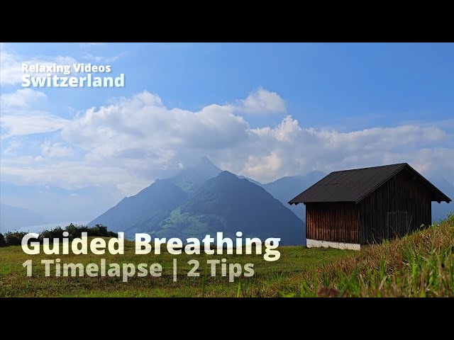 Tranquil Alpine Meadow Sunset 4K | Guided Breathing for Stress Relief
