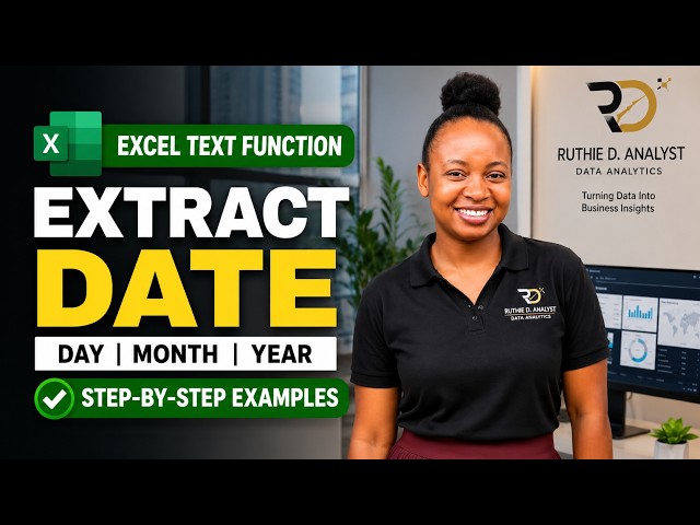 Excel TEXT Function to Extract Date Parts from a Date