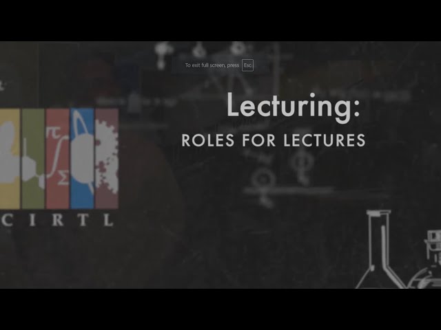 Roles for Lectures