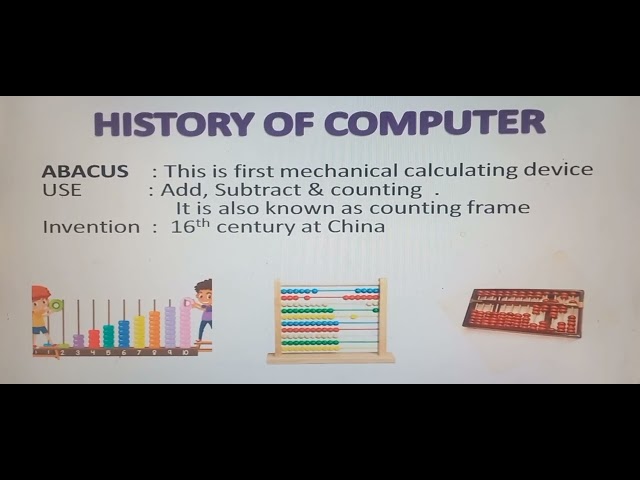 Basic parts of computer and history of computer