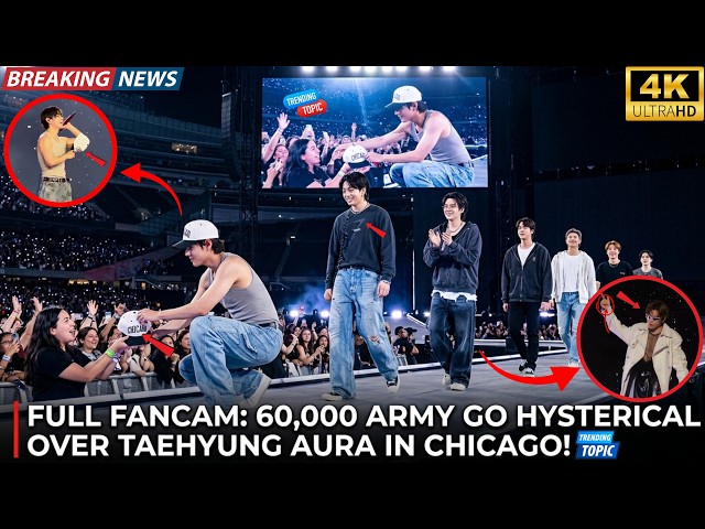 🔥CHICAGO EXPLODES! Kim Taehyung, Jungkook & SUGA STEAL BTS ARIRANG Day 1 at Soldier Field!