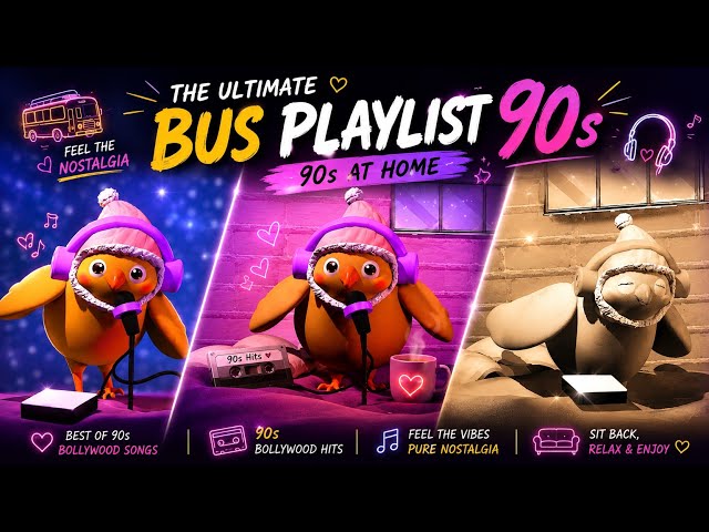 POV: You’re on a Bus Ride in the 90s 🚌🎶 | Bollywood Nostalgia Playlist | SS Animation