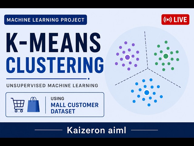 🔴 K-Means Clustering Machine Learning Project | Mall Customer Dataset | Python | JupyterLab | No Co