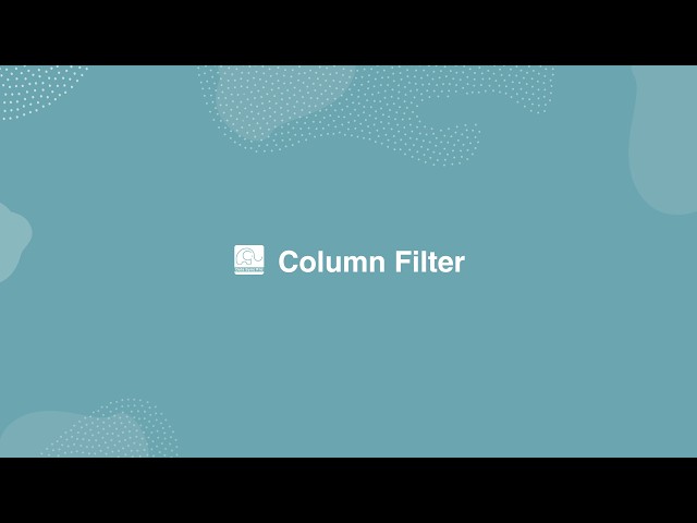 Column Filter