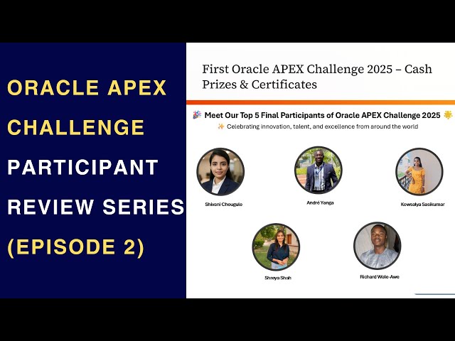 Oracle APEX Challenge Real Application Review