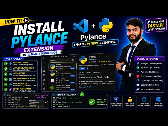 Install Pylance Extension in VS Code | Python Beginner Tutorial