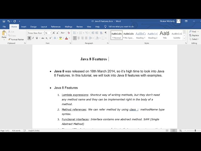 | Java 8 Features | Introduction |