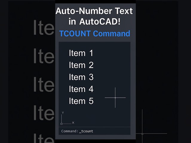 Transform Your AutoCAD Skills with the TCOUNT Command #autocad #skills