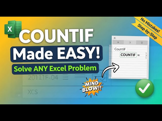 Countif function solve in MS Excel