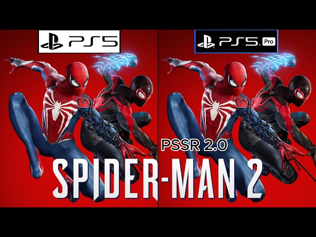 Spider-Man 2 PS5 vs PS5 Pro PSSR 2.0 - Graphics Comparison - Framerate - Loading Times - 4k