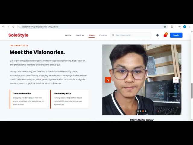 Full video for Demo Shoe Shop website Using React.js + Tailwindcss + Firebase