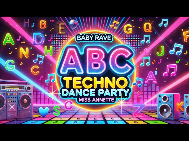 ABC Dance Song for Kids | Fun Techno Rave Alphabet Song | Learn ABCs with Music and Movement!