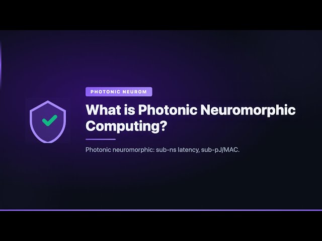 What is Photonic Neuromorphic Computing?
