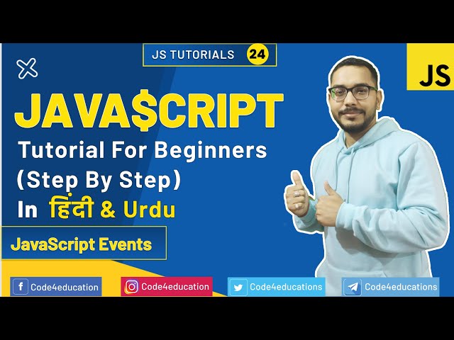 JavaScript Tutorial In Hindi | JavaScript Events Tutorial In Hindi | JavaScript In Hindi | #24