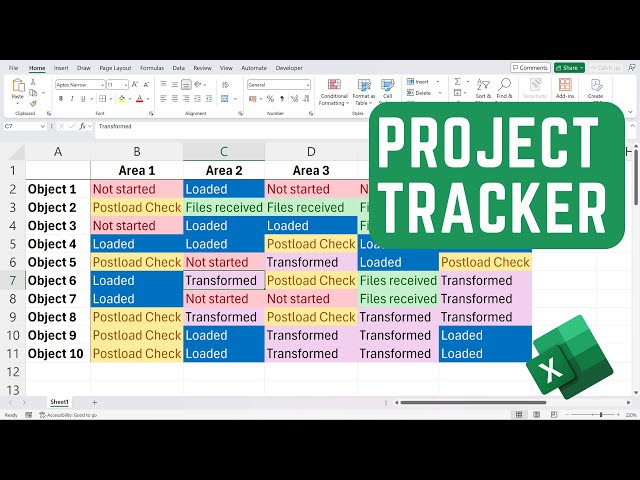 Build a Project Tracker in Excel (Conditional Formatting Progress Dashboard)