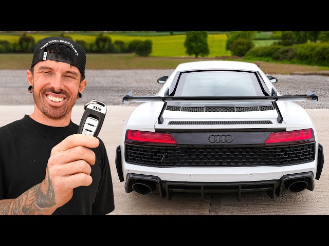 I REBUILT A WRECKED AUDI R8 THEN GAVE IT TO MY FRIEND