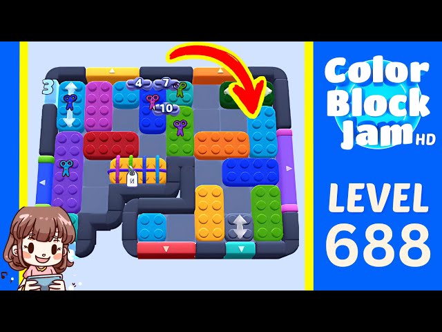 Color Block Jam Level 688 Solution Walkthrough