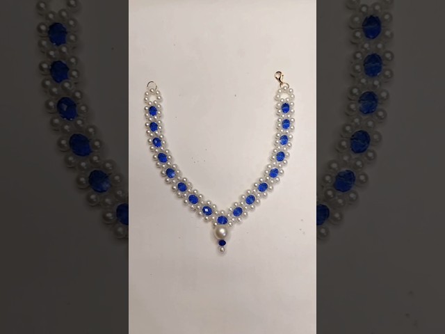 Diy Bead Necklace Tutorial 🥰 #shorts #ytshorts #necklace