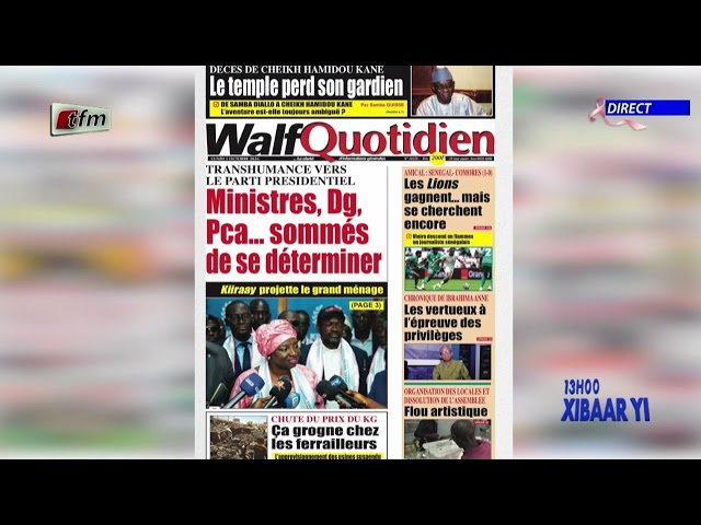 Revue de Presse - 05 Octobre 2026 - Pr : Mamadou Mouhamed Ndiaye