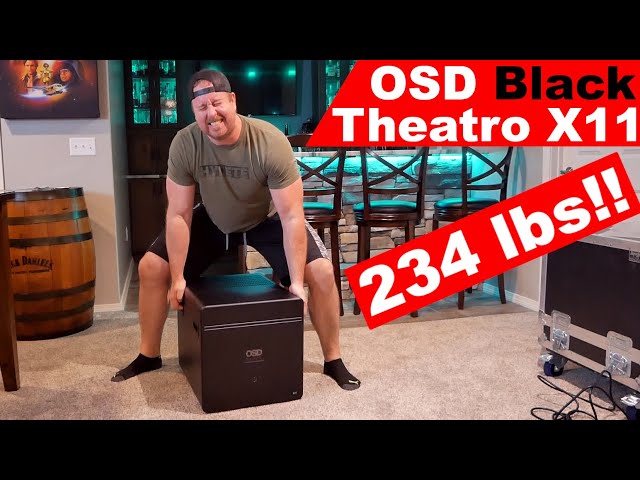 Crazy Home Theater Amp!! 234 Pound OSD Black Theatro X11 Amplifier Unboxing for Dolby Atmos