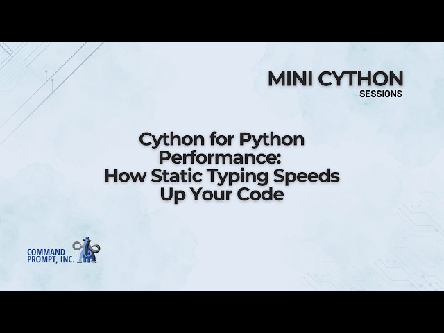 Part 1: Cython for Python Performance: How Static Typing Speeds Up Your Code