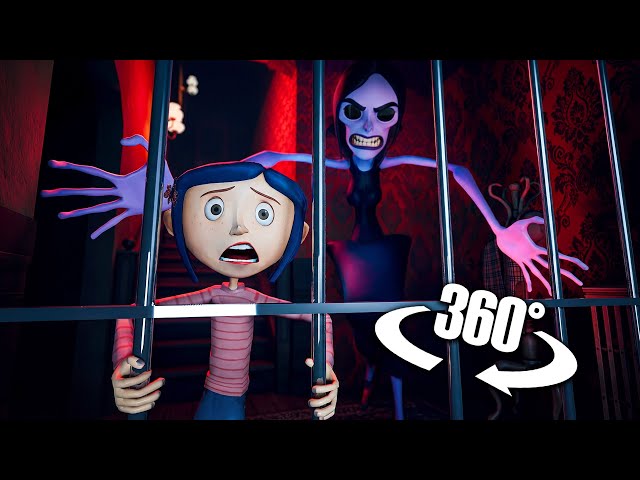 Coraline & Wybie Trapped in Other World (Scary VR 360°) | 8K