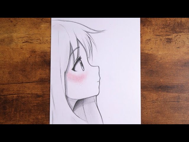 How to Draw a Cute Anime Girl Face in Profile | Step-by-Step Pencil Tutorial