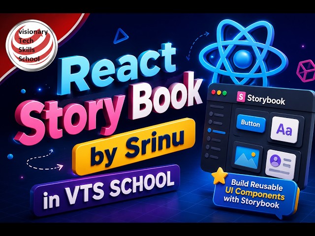 Workshop | React Storybook Tutorial | Build a Reusable UI Component Library | VTS SCHOOL | By Srinu