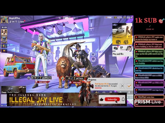 ILLEGAL JAY LIVE 💥 RUSHGAMEPLAY #live #livestream #livefeed #viral #explore #trending #like #bgmi