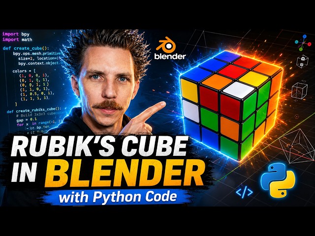 How To Build a Rubik’s Cube in Blender 3d With Python Code 🧩🐍