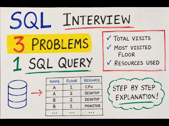 Find Most Visited Floor, Total Visits & Resources Used | SQL Case Study