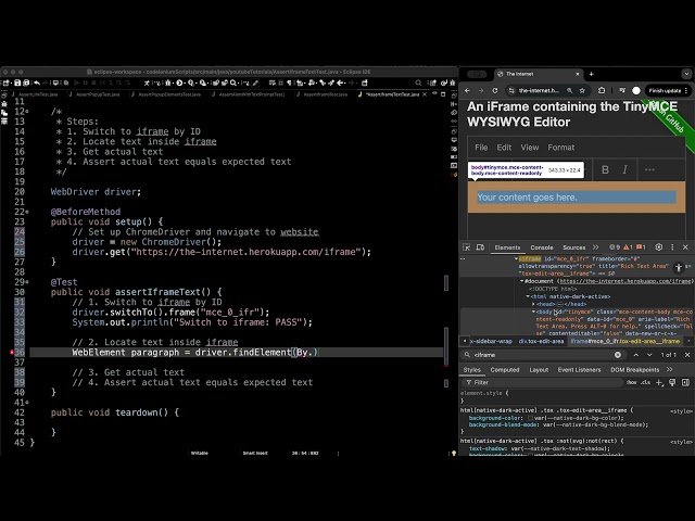 How to Assert Iframe Text (Tutorial) | Selenium + TestNG + Java