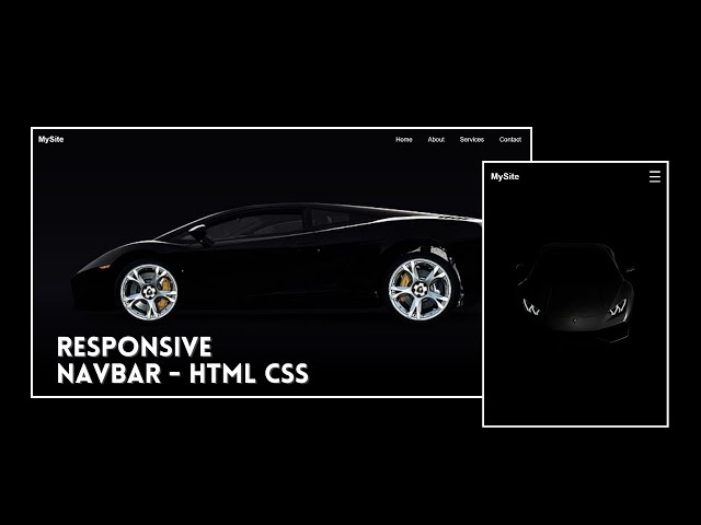 Responsive Navbar using HTML, CSS & JavaScript