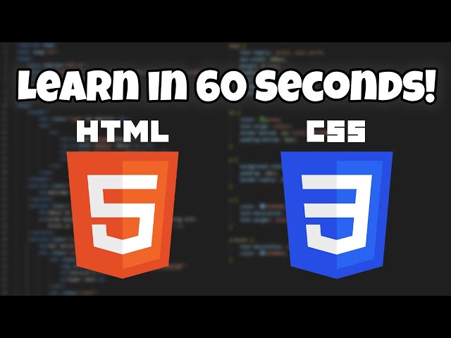 Learn HTML & CSS in 60 Seconds (Beginner)
