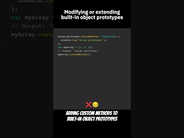 Modifying or extending built-in object prototypes #javascript #codingtips #webdevelopment