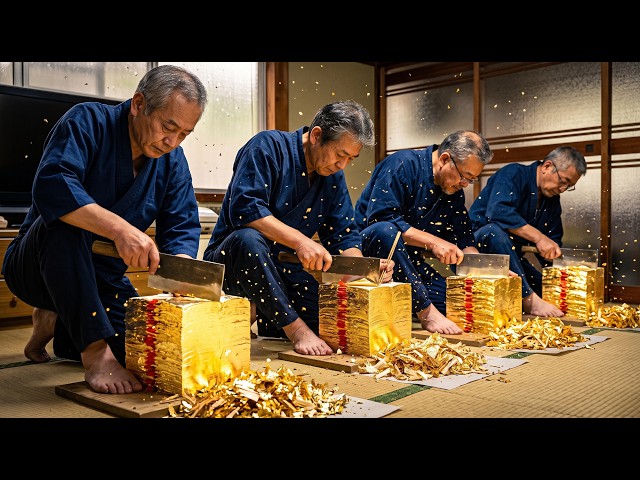  How Billions of Gold Leaf made by Japanese Artisan - Art of Gold Beating - Japan Factory Process