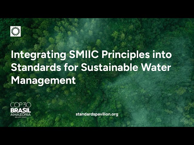 COP30 - Integrating SMIIC Principles into Standards for Sustainable Water Management