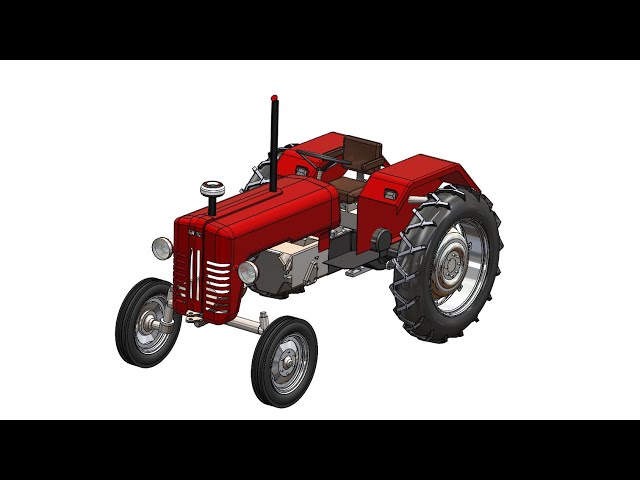 SolidWorks  Tutorial # 334: Beginner Tractor complete video
