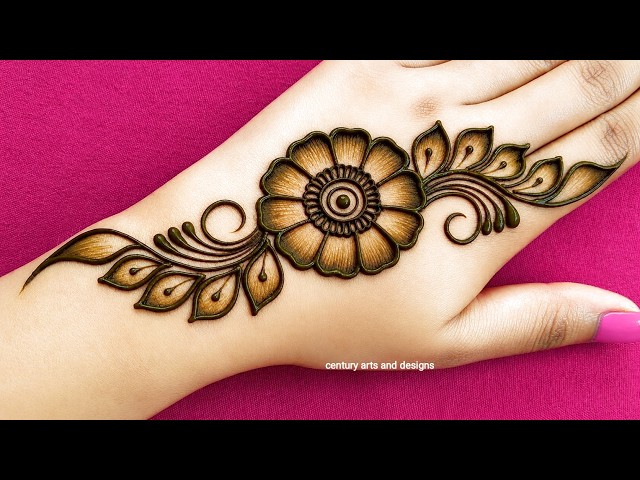 Easy stylish back hand mehndi design | New simple mehndi | Mehndi ka design | mehndi design | mehndi