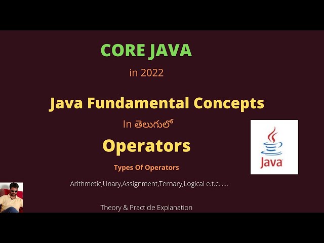 11.Java | Operators in Telugu | Types of Operators(Arithmetic, Unary...) | #tvstreetechnologies