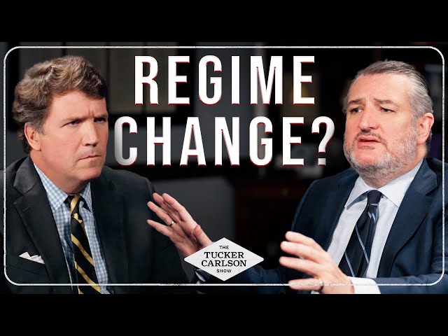 Tucker enfrenta a Ted Cruz por apoyar el cambio de régimen en Irán.