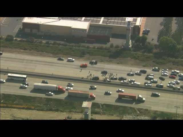 Live: Motorcycle pursuit of person wanted in deputy shooting ends in high-speed crash