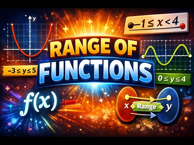 FINDING RANGE OF DIFFERENT FUNCTIONS || CLASS 11 FUNCTION